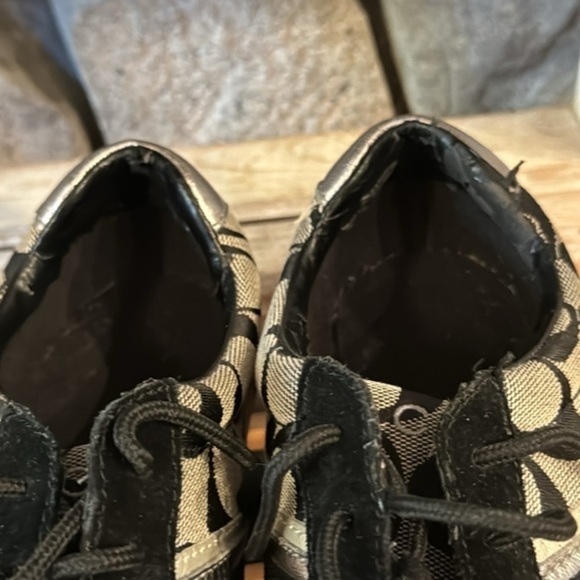 Coach Jayme black and silver‎ sneakers size 7.5 - Picture 9 of 10